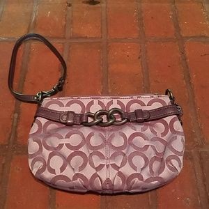 Purple Coach Wristlet